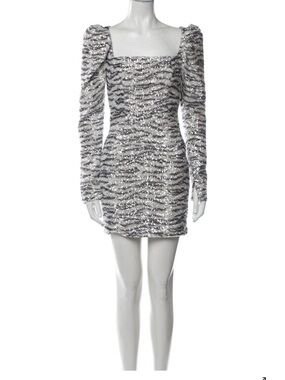 In the mood for love Sequin Zebra-Stripe Cream & Silver women  Dress size XS